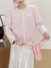 Nuevo Cárdigan de Punto Suave y Holgado de Piel Sintética de Visón Otoño/Invierno 2026 Abrigo Suéter Elegante Estilo Francés para Mujer