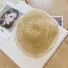 Sombrero de Paja de Verano con Protección Solar para Mujer, Sombrero de Pescador con Protección Solar para Vacaciones en la Playa Padre e Hijo, Ala Ancha con Perlas, Sombrero de Sol para Adelgazar el Rostro