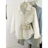 Camisa Verde Menta para Mulheres, Novo Estilo Primavera/Verão, Jaqueta Camisa Casual Solta Manga Longa Petite, Top Estiloso