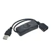 Cabo de extensão de carregamento USB 2.0 macho para fêmea com interruptor, cabo de ventilador, cabo de alimentação universal para dashcam, cabo de dois núcleos