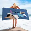 Toalla de Baño de Microfibra de Secado Rápido Transfronteriza, Toalla de Playa, Toalla Cuadrada, Diseño de Lilo y Stitch, Fabricante de Origen