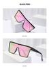 Gafas de Sol Europeas y Americanas de Marco Grande Transfronterizas, Protección Solar, Protección Ultravioleta, Gafas de Sol para Conducir, Visera Solar de Una Pieza de Moda para Fotografía Callejera