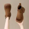Botas Martin de Suela Gruesa para Mujer 2026 Otoño e Invierno Nuevo Estilo Retro Estilo Británico Versátil Suela Suave Antideslizante Cómodas Ligeras Botines Cortos