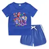 Conjunto de Camiseta de Manga Corta Redonda y Shorts de Verano para Niños 2026 Estilo Coreano Casual Absorbente de Sudor Color Caramelo Sudadera para Bebé