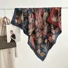 Moda Outono e Inverno Novo Lenço Quadrado Grande de Seda e Lã Dupla Face Cor Diferente Lenço de Seda e Lã 105 Xale Quente Versátil