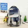 Mochila con Diseño de Graffiti Degradado Americano para Estudiantes de Secundaria y Preparatoria Estilo Trendy Cool Streetwear para Salidas Escolares Almacenamiento Mochila Escolar