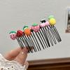 Peine para el pelo roto para niñas, bonito peine para el pelo roto con dibujos animados de verano, accesorio para el pelo roto