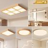 [Selección Estricta] Lámpara de Sala de Estar Color Madera Natural Moderna Atmosférica Lámpara Principal Espectro Completo Lámpara de Techo Japonesa Paquete Casa Completa
