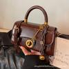 Bolso de Mujer Nicho Retro de Mano Bolso Maillard de Mujer Otoño e Invierno Nuevo Bolso Cuadrado Pequeño Simple Versátil Bolso de Hombro Cruzado
