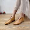 Botines Retro de Suela Blanda Otoño 2026 Sin Cordones Puntiagudos Minimalistas Planos Versátiles Antideslizantes Cortos