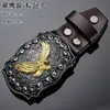 Vários estilos disponíveis: Cinto de Couro de Vaca para Homens, Fivela de Cinto Punk Vintage, Cinto para Calças com Fivela de Placa para Jovens e Meia-Idade