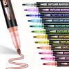Caneta Outline de Linha Dupla Sonhadora Transfronteiriça 48 Cores Caneta Metálica DIY Planner Colorido Marcador Caneta de Pintura para Cartão de Natal