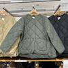 Ropa Japonesa para Mujer Soltera Abrigo Acolchado de Algodón Aire Chaqueta Casual Chaqueta Rombo Cuello Redondo Ropa Holgada Acolchada de Algodón 24 Otoño e Invierno 469864