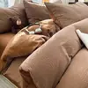 Juego de Cama de Cuatro Piezas para Madre y Bebé Grado A Todo Algodón Algodón Puro Más Vendido Sábana Jacquard para Dormir Desnudo Funda Nórdica Juego de Tres 3/4 Piezas para Dormitorio