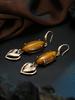 Pendientes Transfronterizos Europeos y Americanos de Piedra Natural, Estilo Versátil Retro de Lujo Ligero, Decoración Diaria, Pendientes para Mujer Estilo Ins