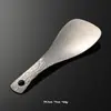Cuchara Cuadrada para Arroz con Patrón de Árbol de Titanio Puro Eian Cristal de Titanio Herramienta Doméstica de Cocina Espátula Pequeña Cuchara para Servir