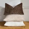 Funda de almohada de textura tridimensional simple, funda de cojín de chenilla de color liso, decoración suave para sofá de sala de estar, funda de almohada vintage