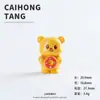 Série Loja de Sobremesas de Resina Urso Manteiga Desenho Animado Acessórios DIY Enfeites de Mesa Pequenos Pingentes Adereços para Vídeos Curtos