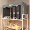 Cortina de cama de dormitorio estudiantil transfronteriza, mosquitera de soporte integrada para dormitorio individual de litera superior e inferior, cortina para sombrear la cama