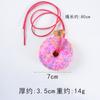 Donut de Aguja de Azúcar Artificial de PU Colgante para Coche Kawaii Juguete de Comida Artificial Colgante Decoración de Coche Regalos Pequeños para Mejores Amigos