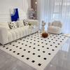 Tapete Quarto Resistente à Lama Fácil de Cuidar Estilo Creme Vintage Veludo Cristal Tapete Antiderrapante Isolamento Térmico para Casa Tapete Quente