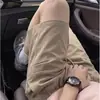 Pantalones Cortos de Mezclilla Cargo de Cintura Media Talla Grande de Verano 2026 para Hombres y Mujeres Retro Pierna Ancha Pierna Recta Adelgazantes Capris de Cinco Puntos En Stock