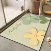 2026 Tejido de Tecnología Fresca Alfombra Suave para Piso Alfombra Baño Tocador Entrada Absorbente de Agua Antideslizante Felpudo