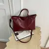 Bolsa Casual de Ombro Único para Mulheres 2026 Nova Obra Original Trabalho Escola Trajeto Couro Macio Grande Capacidade Bolsa Tote Simples