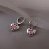 Pendientes de cristal con forma de corazón para mujer, de moda 2022, ligeros, de lujo, con hebilla de oreja, diseño de nicho, pendientes de moda