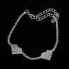 Novo Coração de Pêssego Duplo Corrente de Diamante com Garras de Cobre Europa e América AliExpress Tornozeleira Transfronteiriça Joias Quente Joia de Strass Tornozeleira
