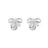 Pendientes Combinados de Plata Pura 999 para Mujer, Sencillos, Modernos, Dulces, Estilo Femenino, Pendientes Básicos Versátiles de Plata para Ropa de Trabajo