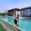Nuevo Bikini Traje de Baño para Mujeres Europeo y Americano Traje de Baño para Aguas Termales Sexy de Gama Alta Push-Up Pecho Pequeño Bikini de Deseo Puro