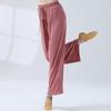 Pantalones Anchos de Modal de Cintura Alta Pierna Recta Caída Elásticos Pantalones de Práctica de Danza Clásica Pantalones de Danza China Pantalones de Yoga