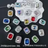 Anel com Miçangas Espaçadoras de Oito Furos em Forma de Abóbora Coração Borboleta Grande com Zircônia Anel Facial Anel para Pulseira de Miçangas DIY Acessórios de Joias para Colar