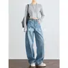 3821 # Liquidación FaesslinSalvavidas Corporal en Forma de PeraPantalones Vaqueros Scythe Extra Largos Casuales de Pierna Ancha Pantalones Scythe