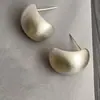 Aretes de Oro Cepillado para Mujer 2025 Nuevo Estilo Caliente de Alta Gama Accesible Pendientes de Lujo Pendientes Redondos Elegantes para Rostro Pendientes