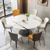 Mesa de comedor de pizarra, extensible y plegable, diseño minimalista moderno, adecuada para apartamentos pequeños, se puede usar como mesa cuadrada o redonda