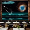 Fondo de tela de cielo estrellado lunar tela colgante ins lienzo para habitación tapiz de sala de estar pared de fondo de mesita de noche tela para pared de dormitorio de celebridad de internet