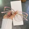 Armazones de Gafas Transfronterizos Europeos y Americanos, Gafas Fotocromáticas Anti-Luz Azul para Mujer, Armazones de Gafas Decorativos de Alta Gama de Moda Incrustados con Diamantes
