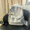 Mochila con Estampado de Estrellas para Mujer, Bolso Escolar de Diseño de Nicho, Mochila Grande de Capacidad para Viajes Diarios, Mochila Sencilla Estilo Bosque con Cierre de Cordón