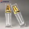 Ventas Directas de Fábrica Botella Cuadrada de Bomba Galvanizada de 30ml para Base Líquida Botella de Empaque para Loción Cabezal de Bomba Dispensador de Presión Botella Venta al por Mayor