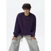 Coleção Nova Outono/Inverno 2026: Moletom Crewneck Bordado Pesado, Lavado à Areia, com Efeito Desgastado, Estilo Étnico, Jaqueta Pulôver da Moda com Toque de Luxo