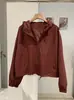 KEKEZOON Cardigan com Capuz e Zíper Cor Sólida Manga Longa Jaqueta Feminina Outono Casual Simples Jaqueta Top 8503