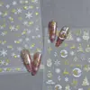 Adesivos de Unha Série de Natal Novos Adesivos de Unha de Natal Rena Floco de Neve Árvore de Natal Ins Estilo Doce Adesivos de Unha