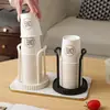 Estante de Almacenamiento de Vasos de Papel para Escritorio Tienda de Té con Leche Cafetería Dispensador de Vasos Desechables Estante de Almacenamiento Estante de Dispensador de Agua de Gama Alta
