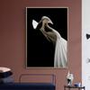 Moderna Sencilla Blanco y Negro Normcore Plegable Flor Dormitorio Mesita de Noche Decoración Pintura Sala de Estar Sofá Pared de Fondo Colgante Pintura Entrada Mural