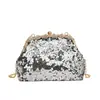 Moda de Cadeia de Moedas para Bolsa de Comércio Exterior Nicho Feminina 2026 Nova Bolsa de Lantejoulas de Alto Padrão Bolsa de Ombro Transversal com Personalidade