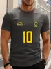 Uma Peça de Atacado Transfronteiriça Impressão Digital 3D Masculina Moda Casual de Verão com Manga Curta e Gola Redonda Adequada para Uso Diário
