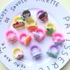 Nuevo anillo de silicona con dibujos animados para niña, juguete infantil, anillo de goma suave de PVC, disponible en stock.