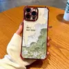 Flor Verde Retro Adecuada para Funda de Teléfono Móvil Apple 17 Iphone16Promax Dibujos Animados 15Plus14 Funda de Dibujos Animados Todo Incluido